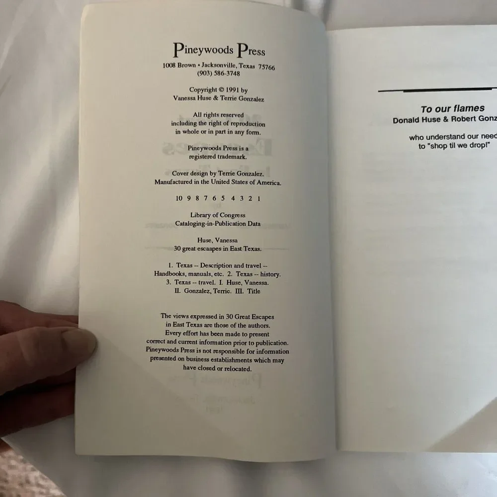 30 Great Escapes in East‎ Texas - 1991